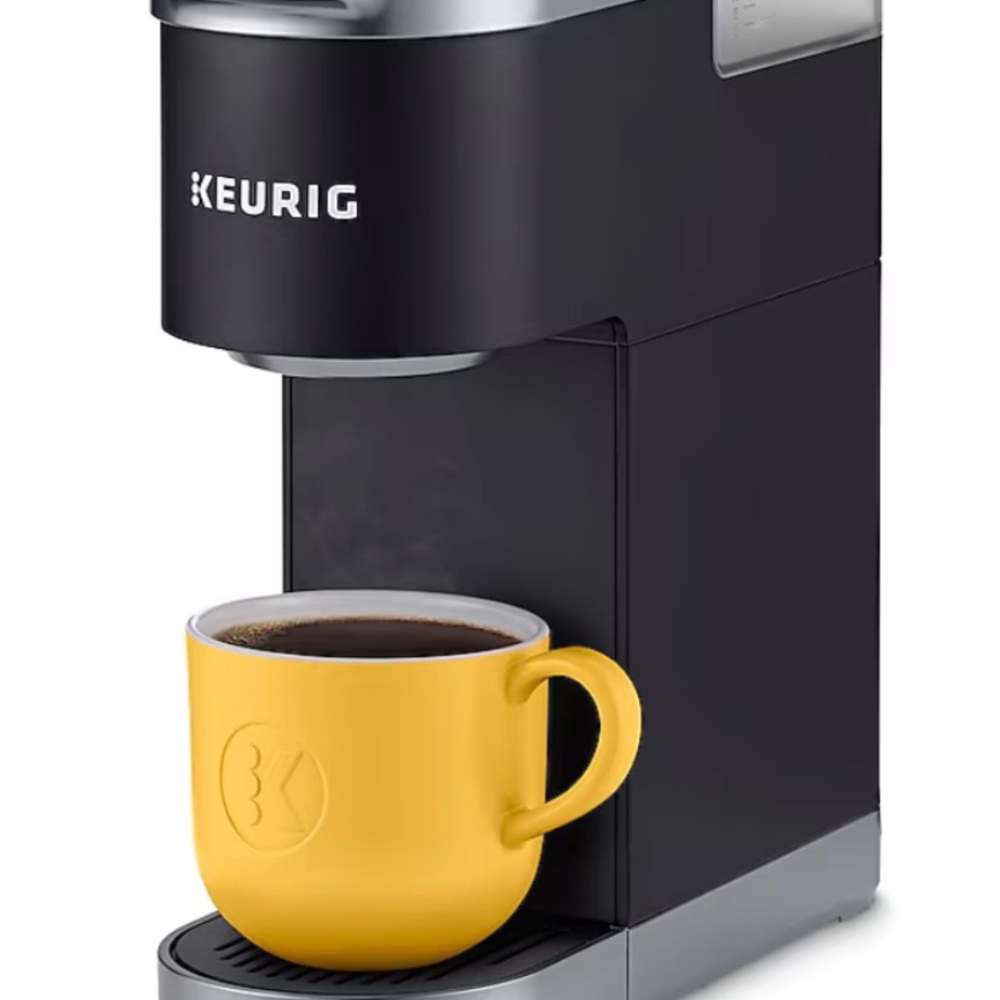 Keurig Coffee Maker with Vibrant Yellow Mug